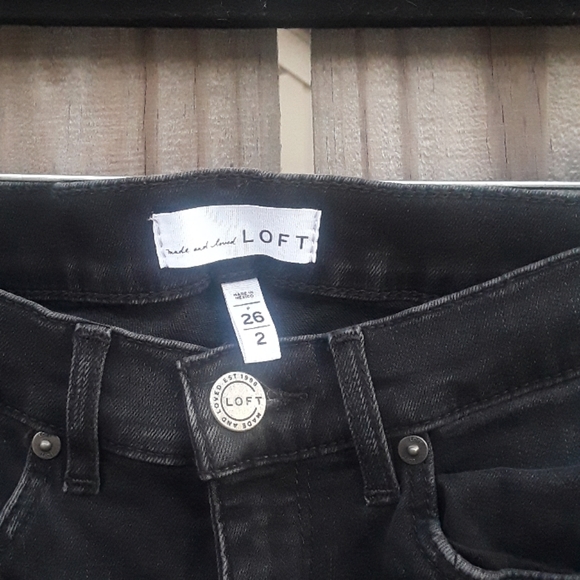 LOFT Modern Skinny Black Jeans - 26/2 - Picture 5 of 7